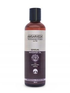 Массажное масло с ашвагандой и маслом семян хельбы AMSARVEDA Sensual Massage Oil 250 мл