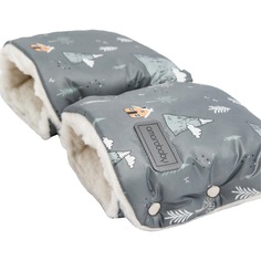Муфты на ручку коляски AMAROBABY Snowy Travel Горы, серый
