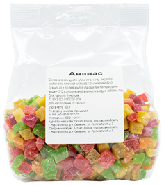 Ананас цукаты кубики 500 г No Brand