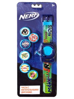 Часы наручные электронные NERF Метатель дисков, 6 дисков в комлекте
