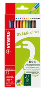 Набор цветных карандашей STABILO GREENcolors, 12 штук