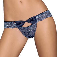 Кружевные трусики с окошком и поясом-бантом (L-XL) Obsessive