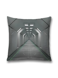 Наволочка JoyArty декоративная "Космический коридор" на молнии, 45x45 см
