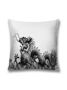 Наволочка JoyArty декоративная "Темный дракон" на молнии, 45x45 см