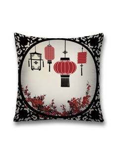 Наволочка JoyArty декоративная "Креативные фонарики" на молнии, 45x45 см