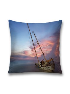 Наволочка JoyArty декоративная "Парусник наклонился" на молнии, 45x45 см