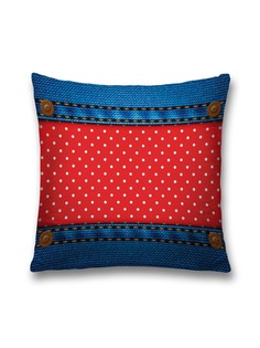 Наволочка JoyArty декоративная "Джинсы со вставкой" на молнии, 45x45 см