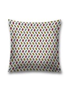 Наволочка JoyArty декоративная "Двухцветные ромбы" на молнии, 45x45 см