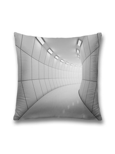 Наволочка JoyArty декоративная "Круговой туннель" на молнии, 45x45 см