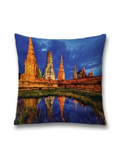 Наволочка JoyArty декоративная "Растущие дома" на молнии, 45x45 см