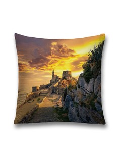 Наволочка JoyArty декоративная "Дорога к морскому дворцу" на молнии, 45x45 см