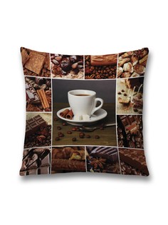 Наволочка JoyArty декоративная "Чашечка кофе" на молнии, 45x45 см