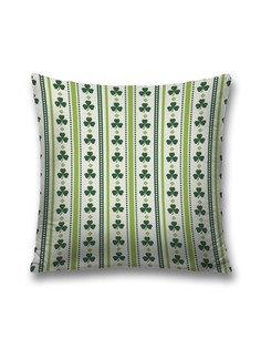 Наволочка JoyArty декоративная "Листики клевера по вертикали" на молнии, 45x45 см