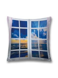 Наволочка JoyArty декоративная "Окно в океан" на молнии, 45x45 см