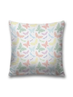 Наволочка JoyArty декоративная "Райские бабочки" на молнии, 45x45 см