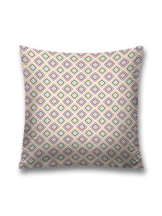 Наволочка JoyArty декоративная "Цветные ромбы" на молнии, 45x45 см