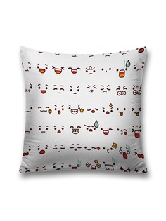 Наволочка JoyArty декоративная "Милые эмоции" на молнии, 45x45 см