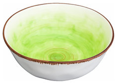 Салатник Elan Gallery 760072 Белый, зеленый, коричневый