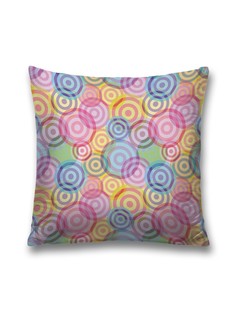 Наволочка JoyArty декоративная "Цветные круги" на молнии, 45x45 см