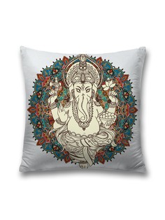 Наволочка JoyArty декоративная "Мудрый Ганеша" на молнии, 45x45 см