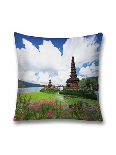 Наволочка JoyArty декоративная "Плывущий храм" на молнии, 45x45 см