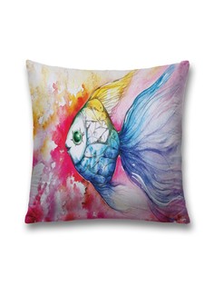 Наволочка JoyArty декоративная "Гипнотическая рыбка" на молнии, 45x45 см