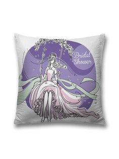 Наволочка JoyArty декоративная "Девичник на качели" на молнии, 45x45 см