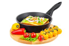 Сковорода глубокая 18 см Elan Gallery ГАРМОНИЯ ВКУСА Черный оникс, несъёмная ручка