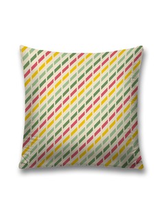 Наволочка JoyArty декоративная "Прерывистые диагональные линии" на молнии, 45x45 см