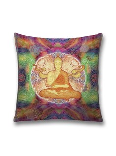 Наволочка JoyArty декоративная "Золотой Будда" на молнии, 45x45 см
