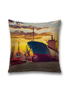 Наволочка JoyArty декоративная "Океанский порт" на молнии, 45x45 см