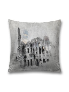 Наволочка JoyArty декоративная "Туманный колизей" на молнии, 45x45 см