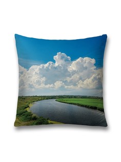 Наволочка JoyArty декоративная "Круглый водоем" на молнии, 45x45 см