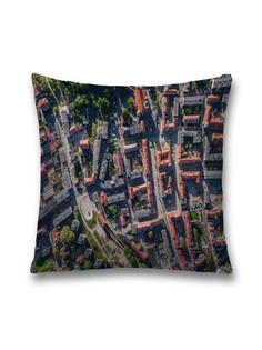Наволочка JoyArty декоративная "Вид с воздуха" на молнии, 45x45 см
