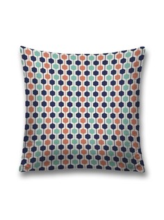 Наволочка JoyArty декоративная "Шестиугольники на нити" на молнии, 45x45 см
