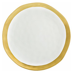Тарелка Elan Gallery 760060 Белый, золотистый
