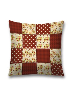 Наволочка JoyArty декоративная "Лоскуты по диагонали" на молнии, 45x45 см