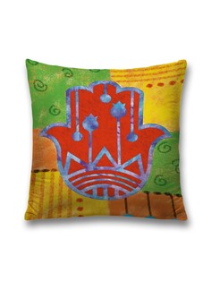 Наволочка JoyArty декоративная "Образ хамсы на пэчворке" на молнии, 45x45 см