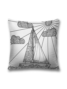 Наволочка JoyArty декоративная "Мечтательное плавание" на молнии, 45x45 см