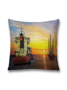 Наволочка JoyArty декоративная "Массивные корабли" на молнии, 45x45 см