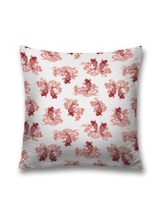 Наволочка JoyArty декоративная "Рыбные танцы" на молнии, 45x45 см