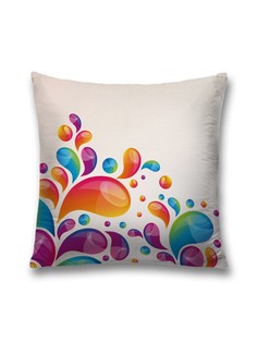 Наволочка JoyArty декоративная "Брызги радости" на молнии, 45x45 см