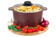 Кастрюля 4 л Elan Gallery ГАРМОНИЯ ВКУСА Рубин с крышкой D22