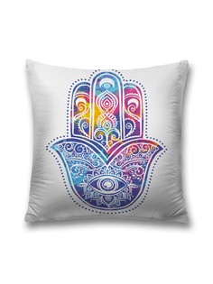 Наволочка JoyArty декоративная "Радужная хамса" на молнии, 45x45 см