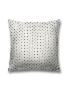 Наволочка JoyArty декоративная "Серая клетка" на молнии, 45x45 см