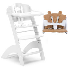 Стульчик для кормления растущий Childhome Lambda 2 Белый с подушкой Teddy