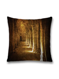 Наволочка JoyArty декоративная "Коридор с колоннами" на молнии, 45x45 см