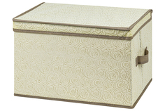 Короб складной для хранения 40х30х25 см "Розы на бежевом" 2 ручки El Casa