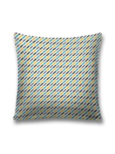 Наволочка JoyArty декоративная "Разноцветные диагональные швы" на молнии, 45x45 см