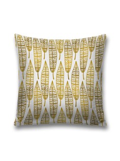 Наволочка JoyArty декоративная "Золотые стрелы" на молнии, 45x45 см